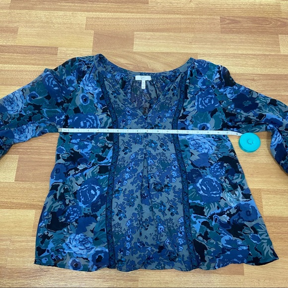 ✨Anthropologie Joie Silk Gloria Blue Top XS - Picture 9 of 12